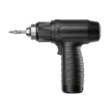 Electric Screwdriver isolated on a transparent background.