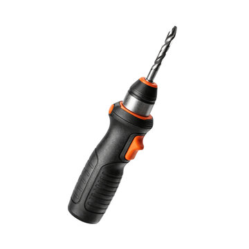 Electric Screwdriver isolated on a transparent background.