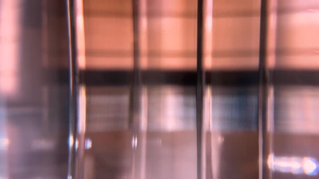 Abstract background with light leak, futuristic technology concept with laser beams and bright reflections.
