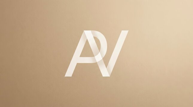 Modern AV monogram logo on golden gradient background.