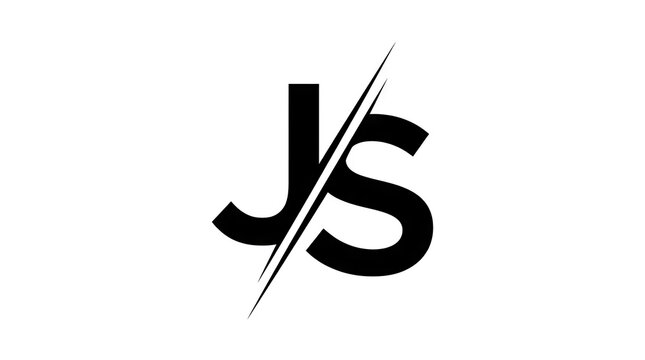Modern JS initial logo with sharp diagonal cut