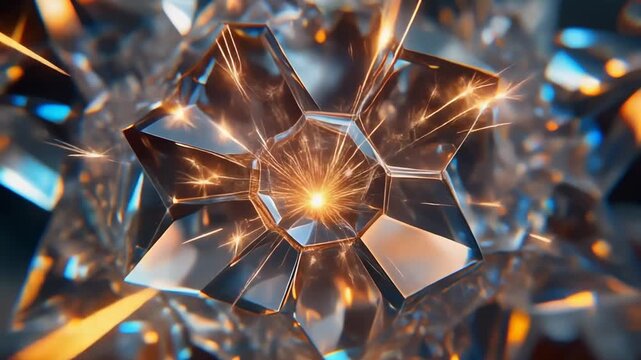 Geometric Crystalline Star 4K Generative AI