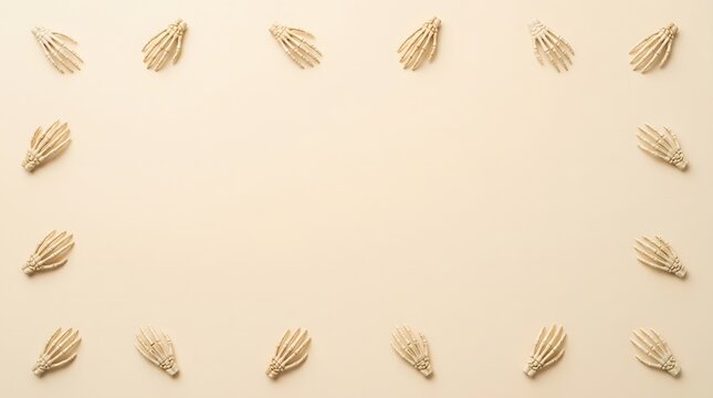 Golden wheat ears scattered on white background for harvest and agriculture theme.