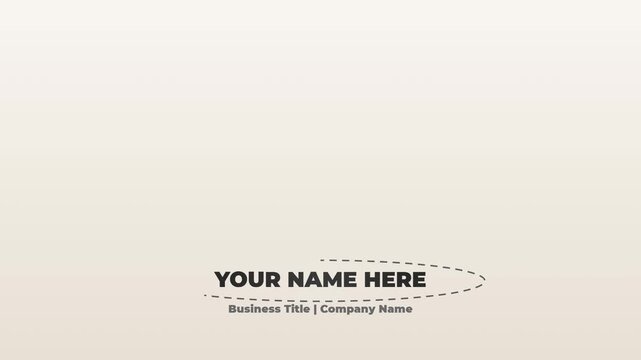 Minimalist business logo reveal animation on white background