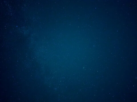 Bright Blue Milky Way Across Star Filled Sky