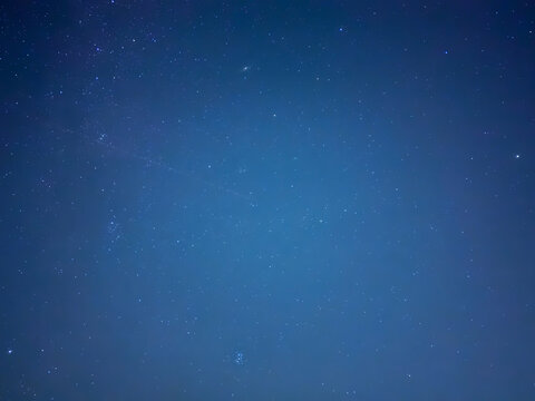 Deep Blue Perseid Night Sky Filled With Stars