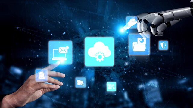 Concept design of managing online documents with cloud storage, digital file management, and secure sharing. Online documents improve workflow, online documents enhance security. Funnel