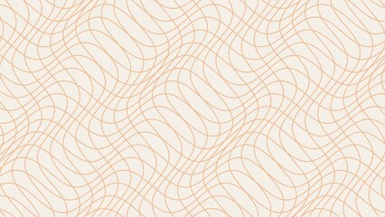 Peach abstract wavy contour line pattern with flowing organic swirl motifs on cream ivory background for wallpaper and textile design © PNG transparent