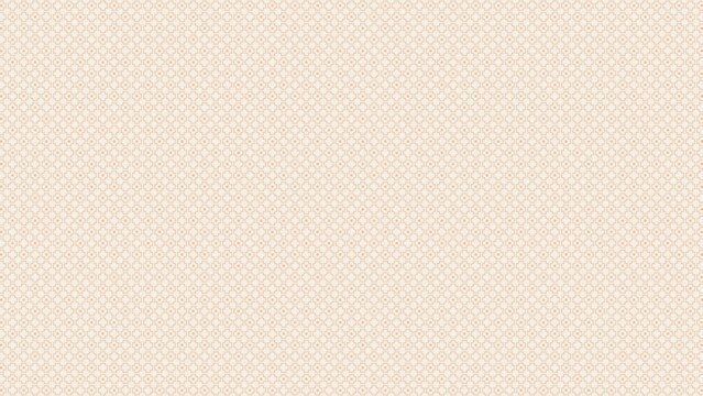 Delicate peach cross and dot outline pattern with small quatrefoil motifs on cream ivory background for wallpaper and stationery