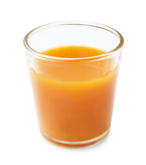 Fresh apricot juice in glass isolated on white © New Africa