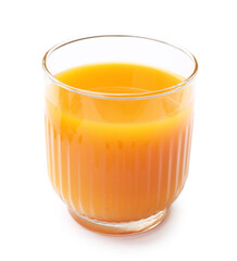Fresh apricot juice in glass isolated on white © New Africa