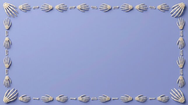 Seashell border around a light blue background creating a nautical theme
