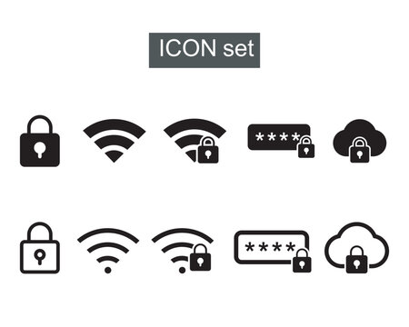 Digital Security Protection Icons | Vector file