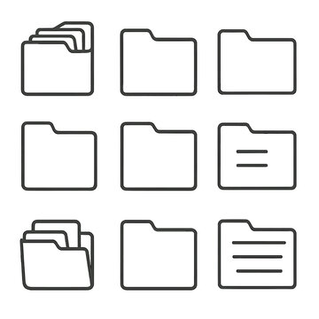 Corner icons folder icon vector expandable design stack tabs tab file sharp