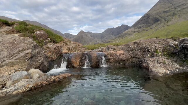 Peaceful view at the Fairy Pools, Isle of Skye
