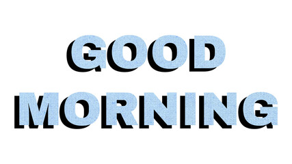 Good morning png word sticker colorful textured font shadow typography © Rawpixel.com