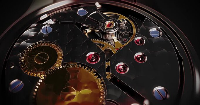 Photorealistic CGI render of luxury automatic swiss watch with steel bracelet link.