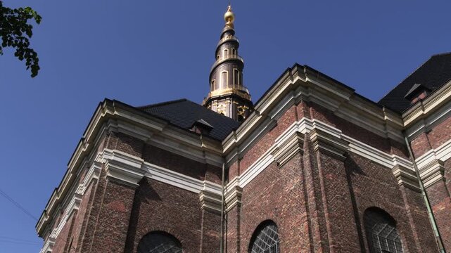 Low angle view of the Church of Our Saviour (Vor Frelsers Kirke), Copenhagen