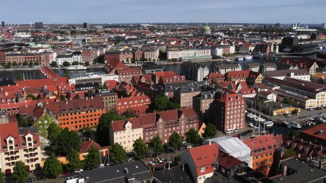 Copenhagen city center panorama, Denmark