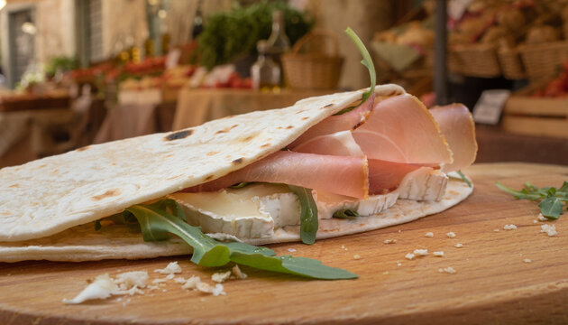 Italian Piadina Romagnola Flatbread Wrap