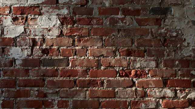 Old Weathered Red Brick Wall Texture Background