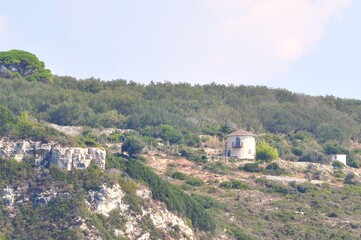 Krajobraz klify Korfu morze Śródziemne © Adam