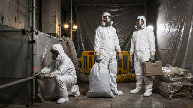 Asbestos Remediation Crew Hero View From Inside a Controlled Site