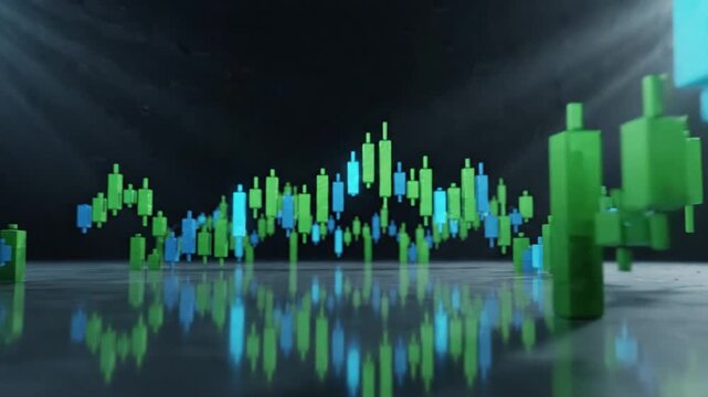 Financial Candlestick Charts Rising 202608260129 - Generative AI 4K Stock Footage