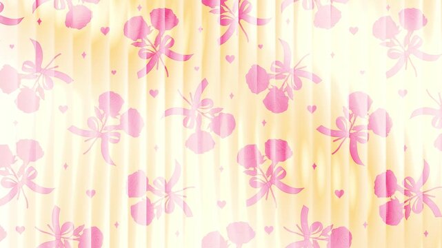 Whimsical rose pattern with gradient motion effect background. Sweet love/ valentine backdrop.