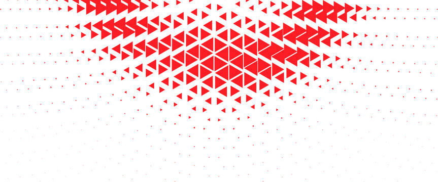 Abstract red geometric triangle halftone gradient pattern background for dynamic banner design vector illustration 