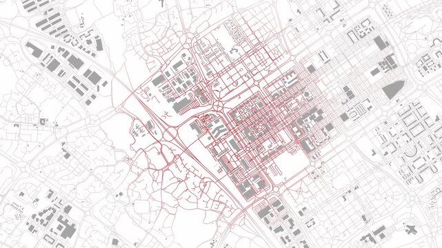Urban Road Network 3D Animation for Traffic and City Planning
