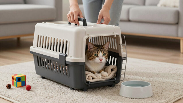 Cat carrier acclimation nook for calmer pet travel