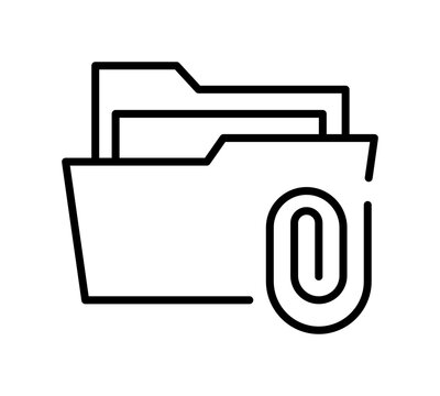 Doc admin folder paper clip file document administration organization storage icon
