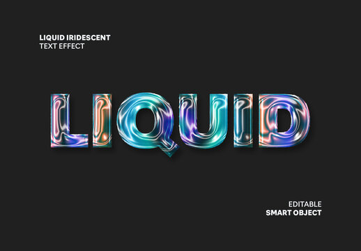 Liquid Iridescent Text Effect