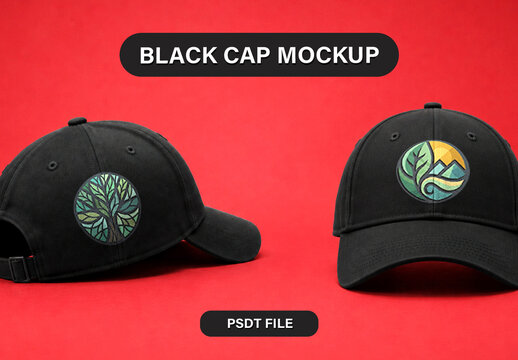 Black Cap Mockup