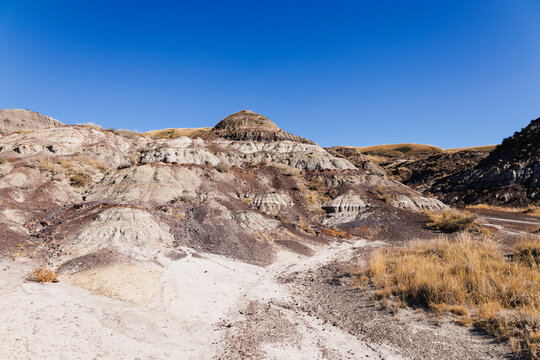 Barren landscape in the badlands