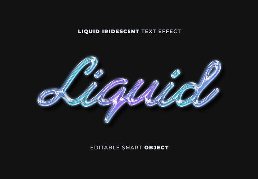 Liquid Iridescent Text Effect