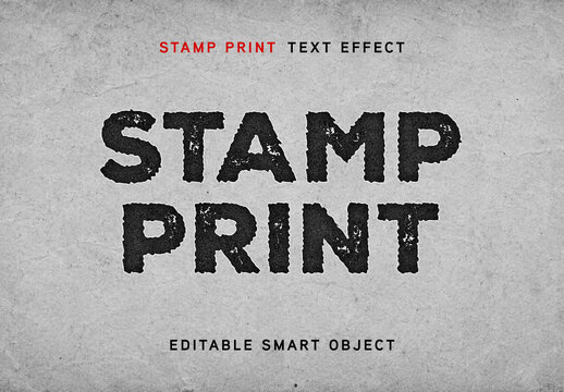 Stamp Print Text Effect