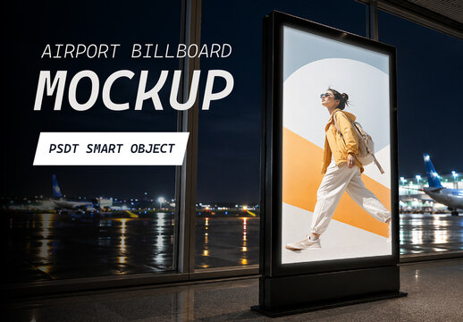 Airport Billboard Mockup