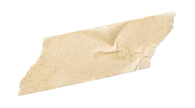 A single piece of beige masking tape positioned horizontally across the empty expanse to secure paper documents firmly during crafting projects and office tasks requiring reliable temporary