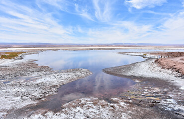 Laguna Tebinquinche - high-salinity lake in the Atacama Desert, Chile. © Gennady