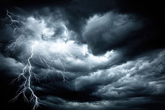 Dramatic storm clouds with lightning (6)