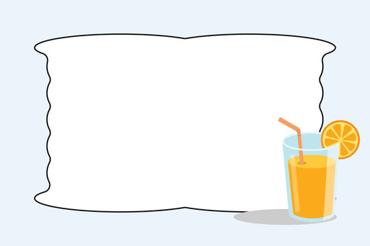 Fresh Orange Juice Background with Clean Copy Space