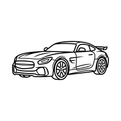 Fototapeta premium a sleek, fast red sports car