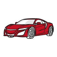 Fototapeta premium a sleek, fast red sports car