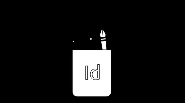 Animated graphic design tool icon with transparent background