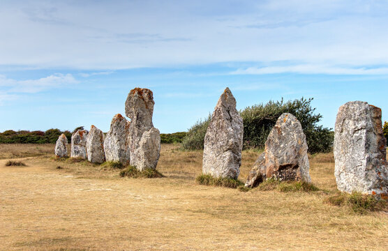 Alignements m&eacute;galithique de menhirs de Lagatjar &agrave; Crozon