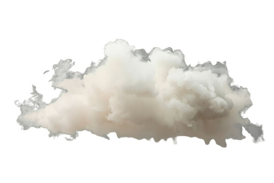 Low white cloud with soft fluffy edges