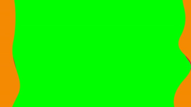 Transparent animated decoration featuring a bright neon green center with wavy borders.