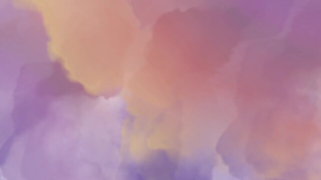 Muted peach, mauve and lavender watercolor wash in motion.